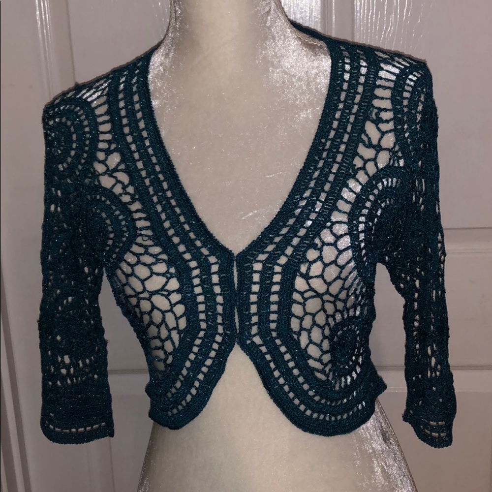 Gorgeous sparkly crocheted sweater, evening wear